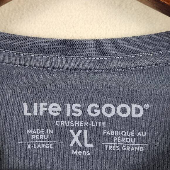 LIFE IS GOOD MEN XL CRUSHER-LITE TEE..OCEAN WAVE "HAPPINESS COMES IN WAVES" - Picture 3 of 12